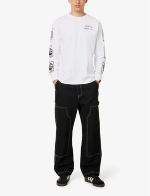 ICECREAM MENS WHITE BRAND-PRINT CREWNECK COTTON-JERSEY T-SHIRT 