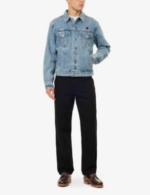 ICECREAM: Trucker graphic-print relaxed-fit denim jacket