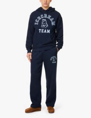 ICECREAM MENS ICECREAM BRAND-PRINT STRAIGHT-LEG RELAXED-FIT COTTON-JERSEY JOGGING BOTTOMS 