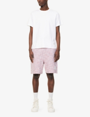 THOM BROWNE: Textured-Weave Cotton-Blend Shorts