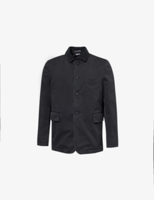 THOM BROWNE: Cutaway Corduroy-Collar Cotton Blazer