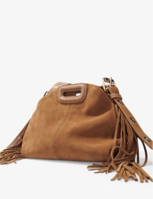 MAJE: Miss M mini suede shoulder bag