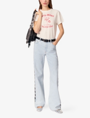 Maje Paris Milan T-shirt In Blanc