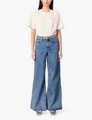MAJE: Flared-Leg Mid-Rise Denim Jeans