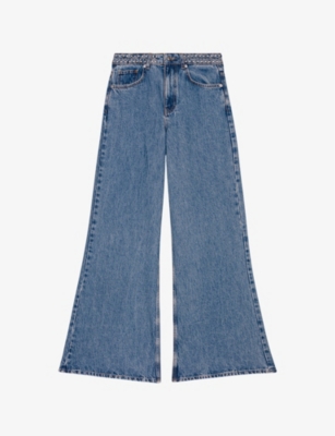 MAJE: Flared-Leg Mid-Rise Denim Jeans
