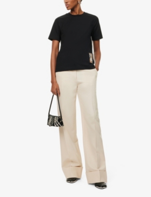 BURBERRY: Brand-patch regular-fit cotton T-shirt