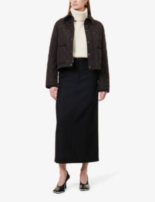 BURBERRY: Padded corduroy-trims relaxed-fit shell jacket