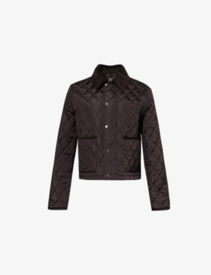 BURBERRY: Padded corduroy-trims relaxed-fit shell jacket