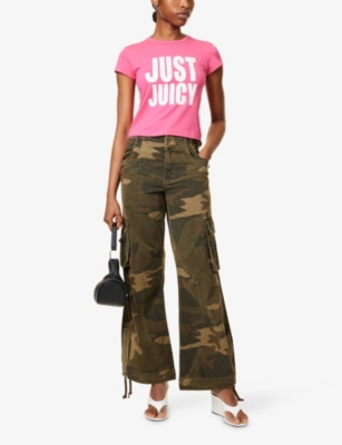 JUICY COUTURE: Just Juicy Round-Neck Stretch-Cotton T-Shirt