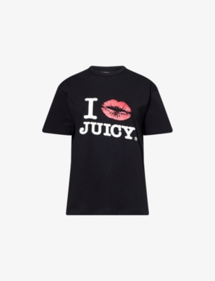 JUICY COUTURE: I Kiss Round-Neck Cotton-Jersey T-Shirt
