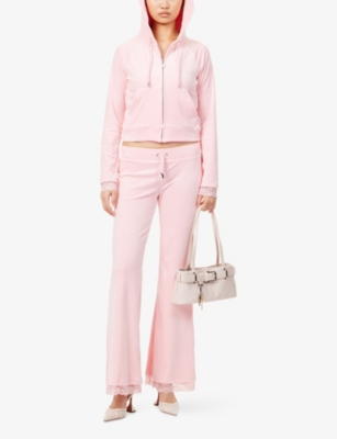 JUICY COUTURE: Madison Crystal-Logo Velour Hoody