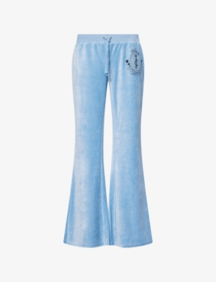 JUICY COUTURE: Caisa Palm Flared Woven Jogging Bottoms