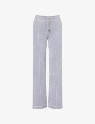 JUICY COUTURE: Tina Straight-Leg Velour Jogging Bottoms