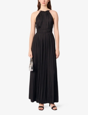 MAJE: Wide-Leg Pleated Woven Jumpsuit