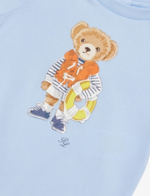 POLO RALPH LAUREN: Baby Boy Polo Bear Cotton-Jersey Romper