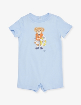POLO RALPH LAUREN: Baby Boy Polo Bear Cotton-Jersey Romper