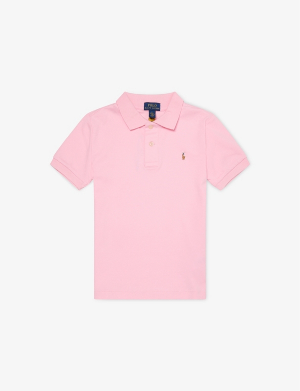 Brand-Embroidery Short-Sleeves Cotton-Jersey Polo Shirt