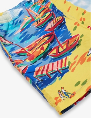 POLO RALPH LAUREN: Seaside-Motif Traveller Swimming Trunks 4-7 Years