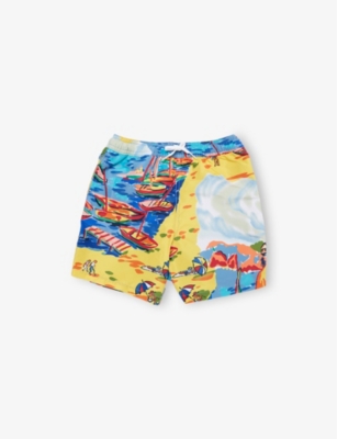 POLO RALPH LAUREN: Seaside-Motif Traveller Swimming Trunks 4-7 Years