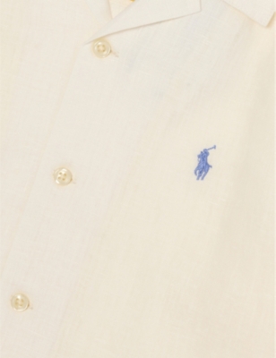 POLO RALPH LAUREN: Boys' Logo-Embroidered Short-Sleeve Linen Shirt