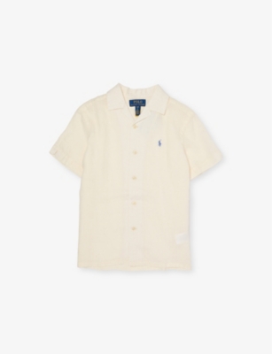 POLO RALPH LAUREN: Boys' Logo-Embroidered Short-Sleeve Linen Shirt
