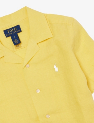 POLO RALPH LAUREN: Logo-Embroidery Short-Sleeve Linen Shirt 2-7 Years