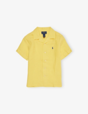 POLO RALPH LAUREN: Logo-Embroidery Short-Sleeve Linen Shirt 2-7 Years
