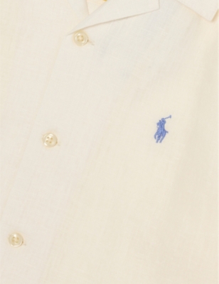 POLO RALPH LAUREN: Boys' Logo-Embroidered Short-Sleeve Linen Shirt