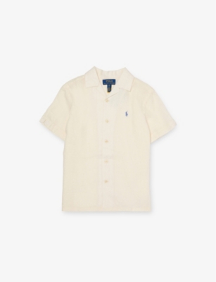 POLO RALPH LAUREN: Boys' Logo-Embroidered Short-Sleeve Linen Shirt