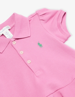 POLO RALPH LAUREN: Baby Girl Polo Pony Stretch-Cotton Romper