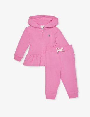 POLO RALPH LAUREN: Baby Girl' Brand-Embroidered Cotton-Blend Set