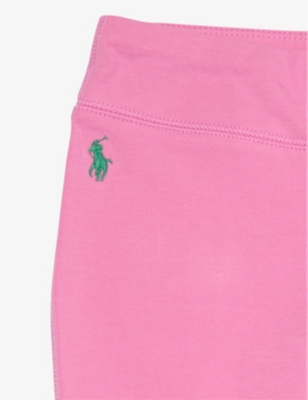 POLO RALPH LAUREN: Flared Brand-Embroidery Stretch-Cotton Leggings