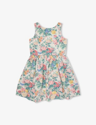 POLO RALPH LAUREN: Girls' sleeveless floral cotton dress
