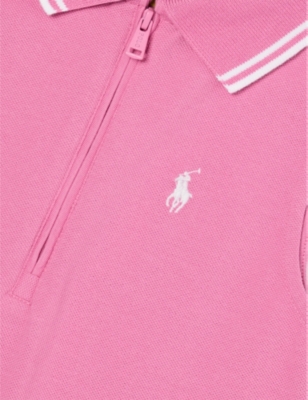 POLO RALPH LAUREN: Girls' Zipped Pleated Cotton-Pique Polo Dress