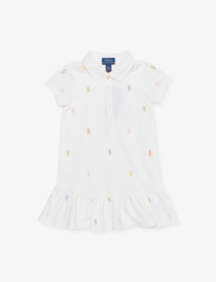 POLO RALPH LAUREN: Girls' Logo-Embroidered Cotton Polo Dress