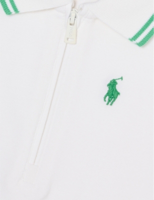 POLO RALPH LAUREN: Girls' Zipped Sleeveless Stretch-Cotton Polo Top