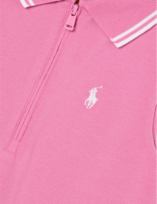 POLO RALPH LAUREN: Girls' Zipped Pleated Cotton-Pique Polo Dress