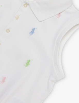 POLO RALPH LAUREN: Girls' Logo-Embroidered Sleeveless Cotton Polo Shirt