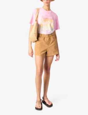MAJE: Branded-Print Tie-Dye Cotton-Jersey T-Shirt