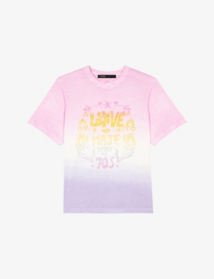 MAJE: Branded-Print Tie-Dye Cotton-Jersey T-Shirt