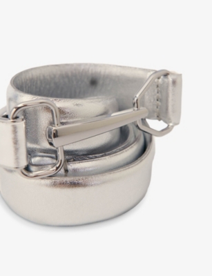 MAJE: Metallic Leather Belt