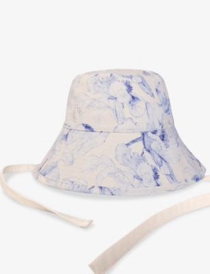 MAJE: Watercolour-Print Logo-Embroidered Cotton Bucket Hat