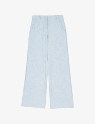 MAJE: Flared-Leg Mid-Rise Stretch-Woven Trousers