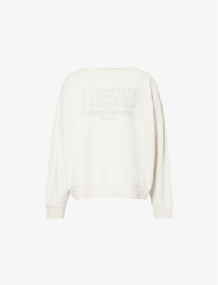 MAISON MARGIELA: Logo-Print Relaxed-Fit Cotton Sweatshirt