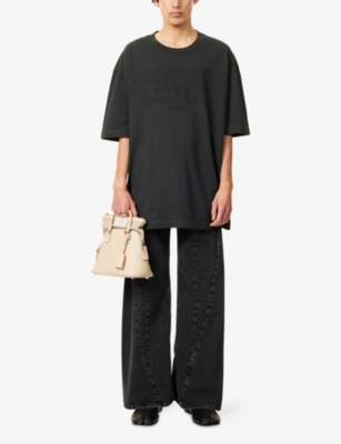 MAISON MARGIELA: Stitched-Branding Crewneck Cotton-Jersey T-Shirt
