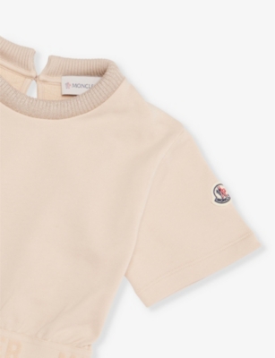 Pleated Short-Sleeves Cotton-Jersey Dress 4-12 Years
