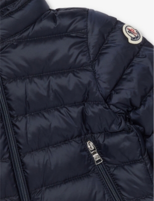 MONCLER ACORUS LOGO-PATCH SHELL-DOWN PUFFER JACKET 3-36 MONTH 