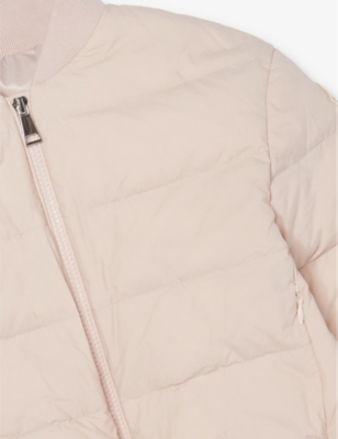 Moncler Pailly Padded Shell-down Bomber Jacket 4-12 Years Light Pink In Light Pink