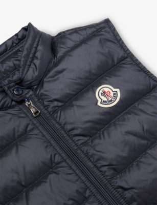 MONCLER: Gui Logo-Patch Shell-Down Puffer Gilet  4-14 Years