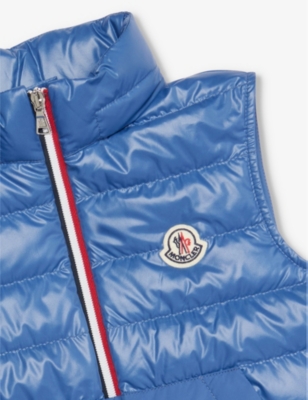 Moncler Apatou Padded Shell-down Gilet 4-14 Years Pastel Blu In Pastel Blue